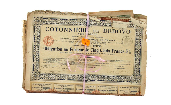 Lot de vieux papiers : bons au porteur (