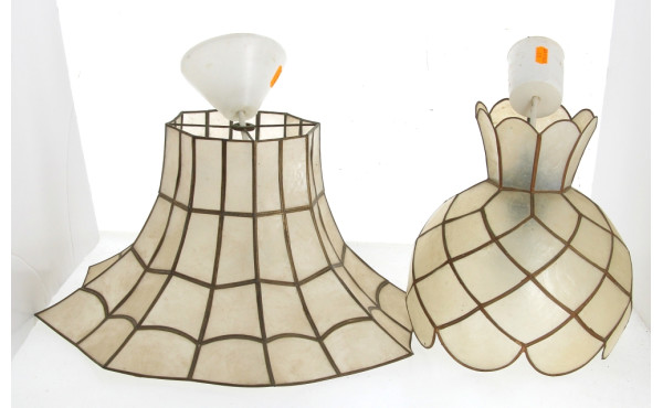 Lot de 2 suspensions vintage en nacre