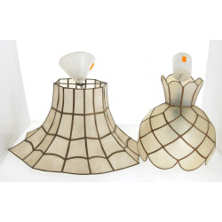 Lot de 2 suspensions vintage en nacre