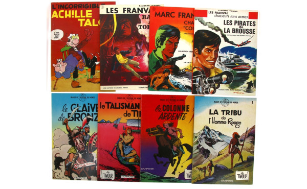 Lot de 8 BD souples en EO dont 4 volumes