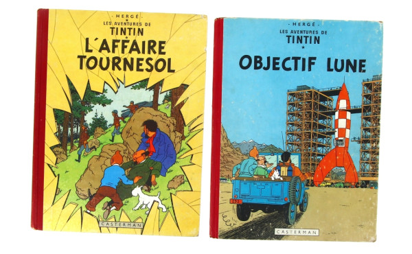 TINTIN - Lot de 2 BD du début des années