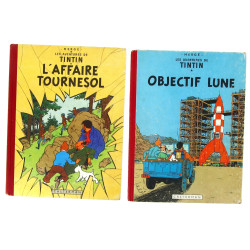 TINTIN - Lot de 2 BD du début des années