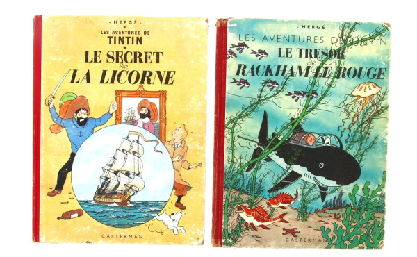 TINTIN - Lot de 2 BD du début des années
