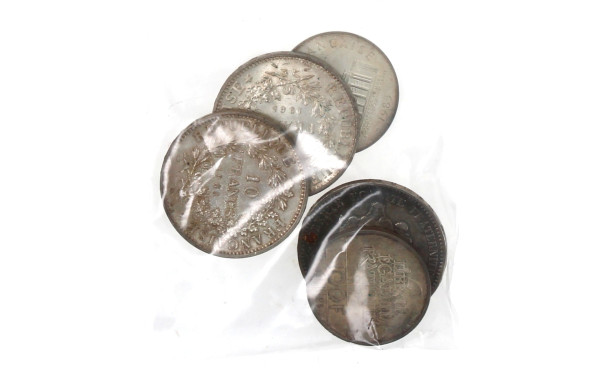 Lot de pièces en argent : 2 pièces de 10