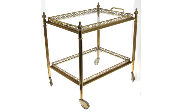 Petite table desserte sur roulettes en l