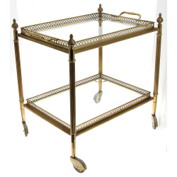 Petite table desserte sur roulettes en l