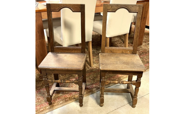 Paire de chaises lorraines en chêne