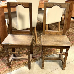 Paire de chaises lorraines en chêne