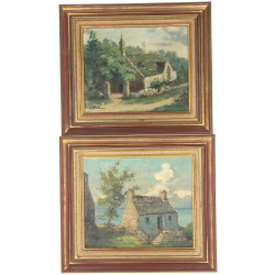 Gaston POTTIER (1885-1980) - Lot de 2 hu