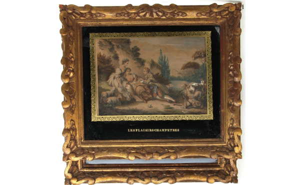 Paire de gravures anciennes encadrées, c