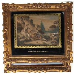 Paire de gravures anciennes encadrées, c
