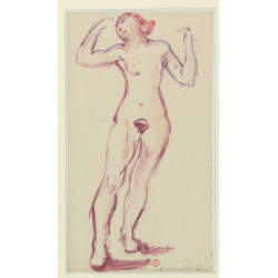 Suzanne TOURTE (1904-1979) "Nu féminin",