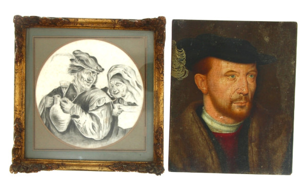 "Portrait d'homme de qualité", huile sur