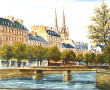 Elie SOLLIER (Xxème) "Vues de Quimper", 