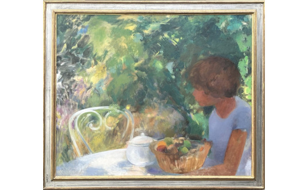 Michel BOUCHERY (1929-2003) "Au jardin",
