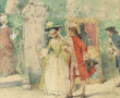 Edward PERCY-MORAN (1862-1935) "Scène ga