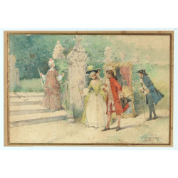 Edward PERCY-MORAN (1862-1935) "Scène ga