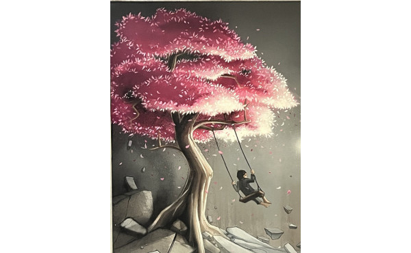 PAKONE (1974) "Balançoire à l'arbre rose