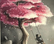 PAKONE (1974) "Balançoire à l'arbre rose