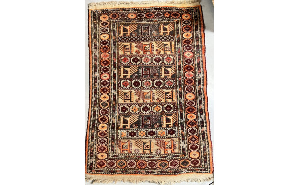 Tapis de tribu en laine points noués dan