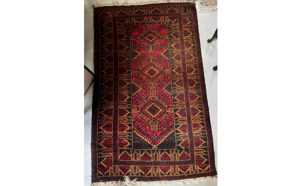 Tapis en laine points noués dans les ton