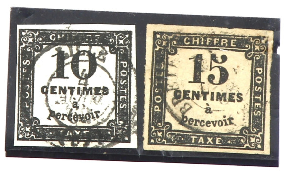 FRANCE - 2 TP Taxe n° 2 et 3 oblitérés c