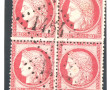 FRANCE - Blc de 4 TP n° 57 oblitéré GC 
