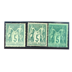 FRANCE - Lot de 3 TP n° 75 en trois coul
