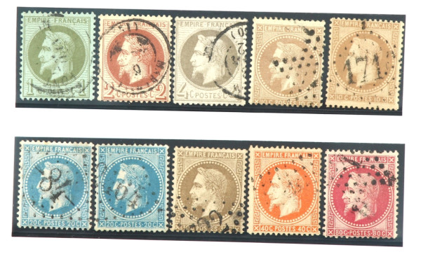 FRANCE - Ensemble de 10 TP oblitérés du 