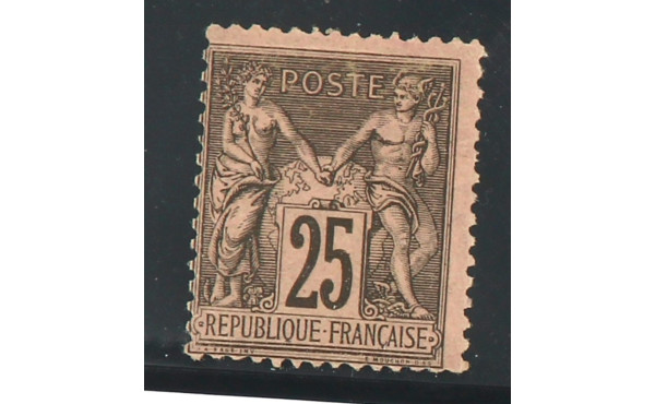 FRANCE - TP n° 97 25 cts noir sur rose n