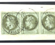 FRANCE - Bande de 3 TP n° 25 oblitérés s