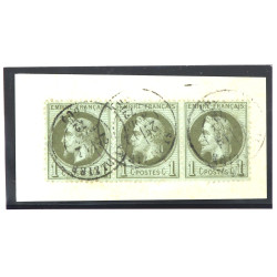 FRANCE - Bande de 3 TP n° 25 oblitérés s