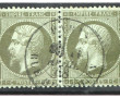 FRANCE - Paire de TP n° 19 oblitéré Pari