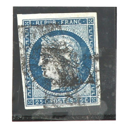 FRANCE - TP n° 4 oblitéré grille cote 65