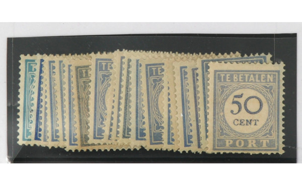 PAYS BAS - Ensemble de timbres taxes du 