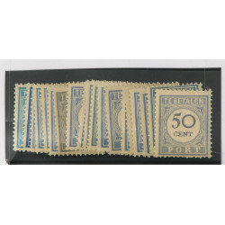 PAYS BAS - Ensemble de timbres taxes du 