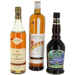 Lot de 3 bouteilles d'alcool: - Bas Arm