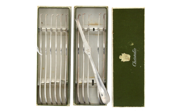 CHRISTOFLE - 12 curettes en métal argent