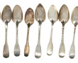 11 cuillères en argent, modèle uniplat, 
