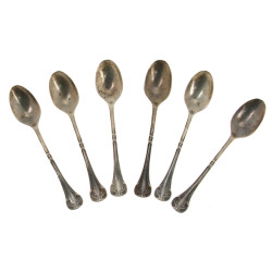 6 cuillères à moka en métal argenté, épo
