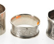 Trois anneaux de serviette en argent, po