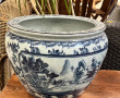 Cache pot en porcelaine chinoise décor d