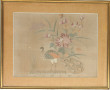 CHINE - Broderie ancienne encadrée figur