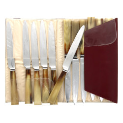 12 couteaux de table manches corne (chem