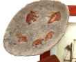 Plateau ou coupe en bois : 1/2 coque enc