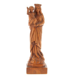 "Vierge à l'Enfant", sujet en bois sculp