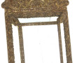 Petit miroir à parcloses en laiton repou