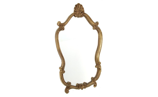 Miroir doré style rocaille H. 72 x 42 cm