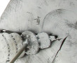 Sculpture en bois et métal peints en for