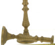 Paire de bougeoirs en laiton, H 25,5 cm